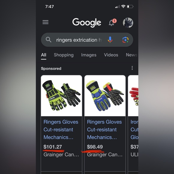 INCREDIBLE KEVLAR CORDURA RINGERS GLOVES 911 EMERGENCY SERVICE GEAR EXTRICATION - Picture 13 of 13